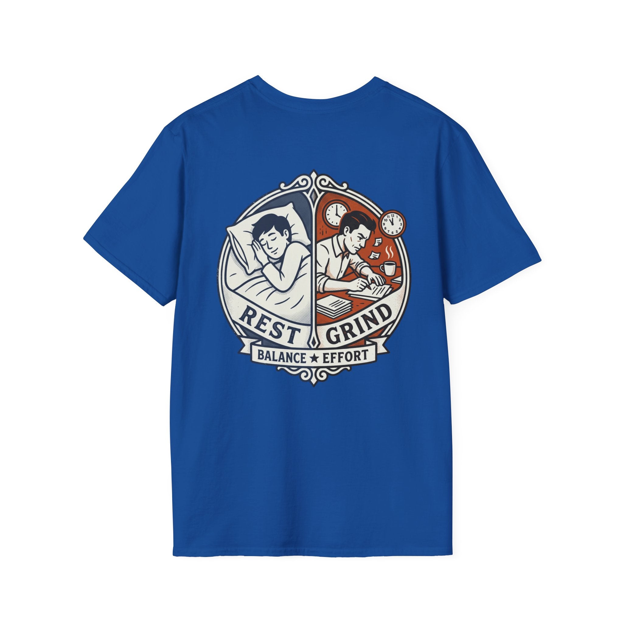 They Slept. I Built. T-Shirt — Rest & Grind Balance Graphic Tee