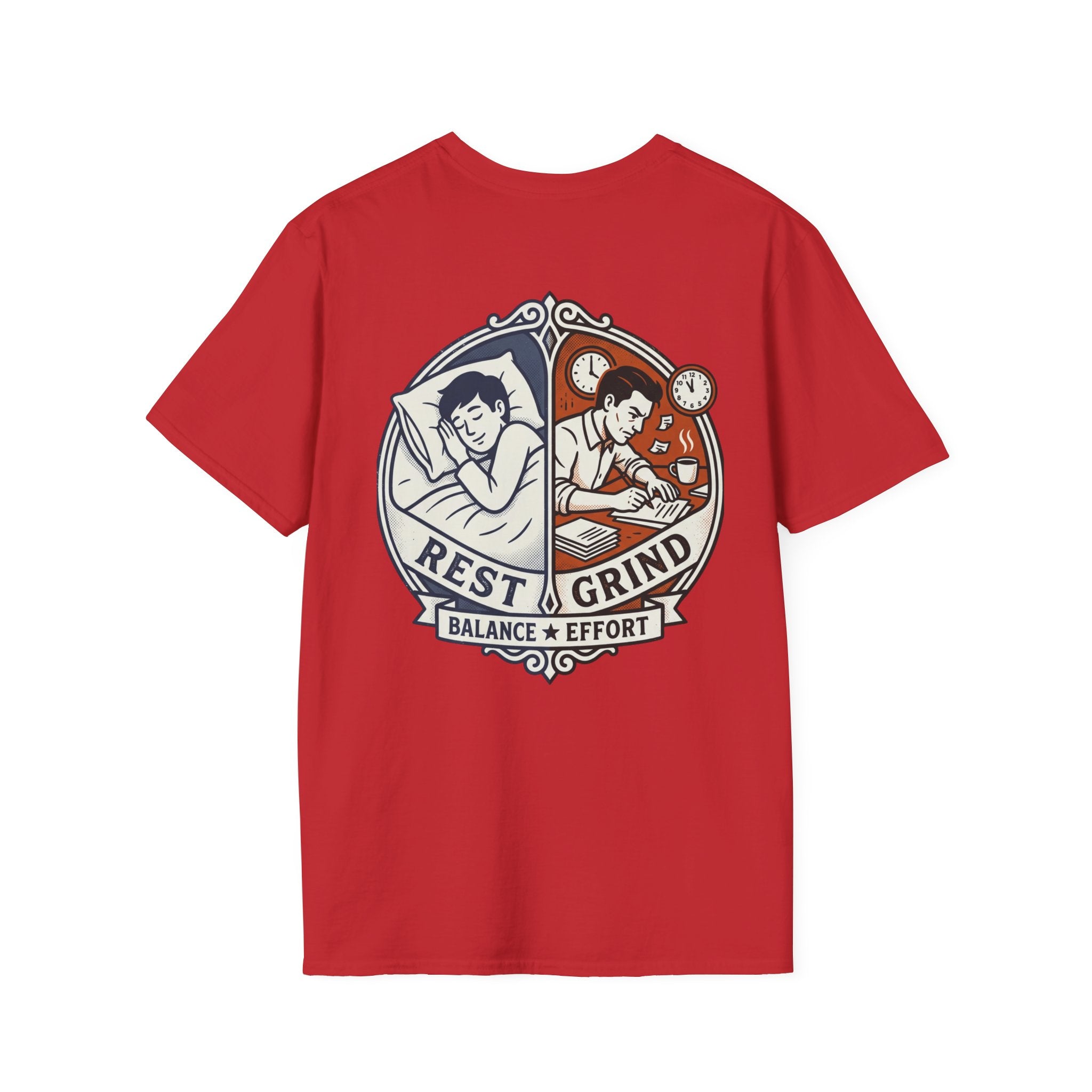 They Slept. I Built. T-Shirt — Rest & Grind Balance Graphic Tee