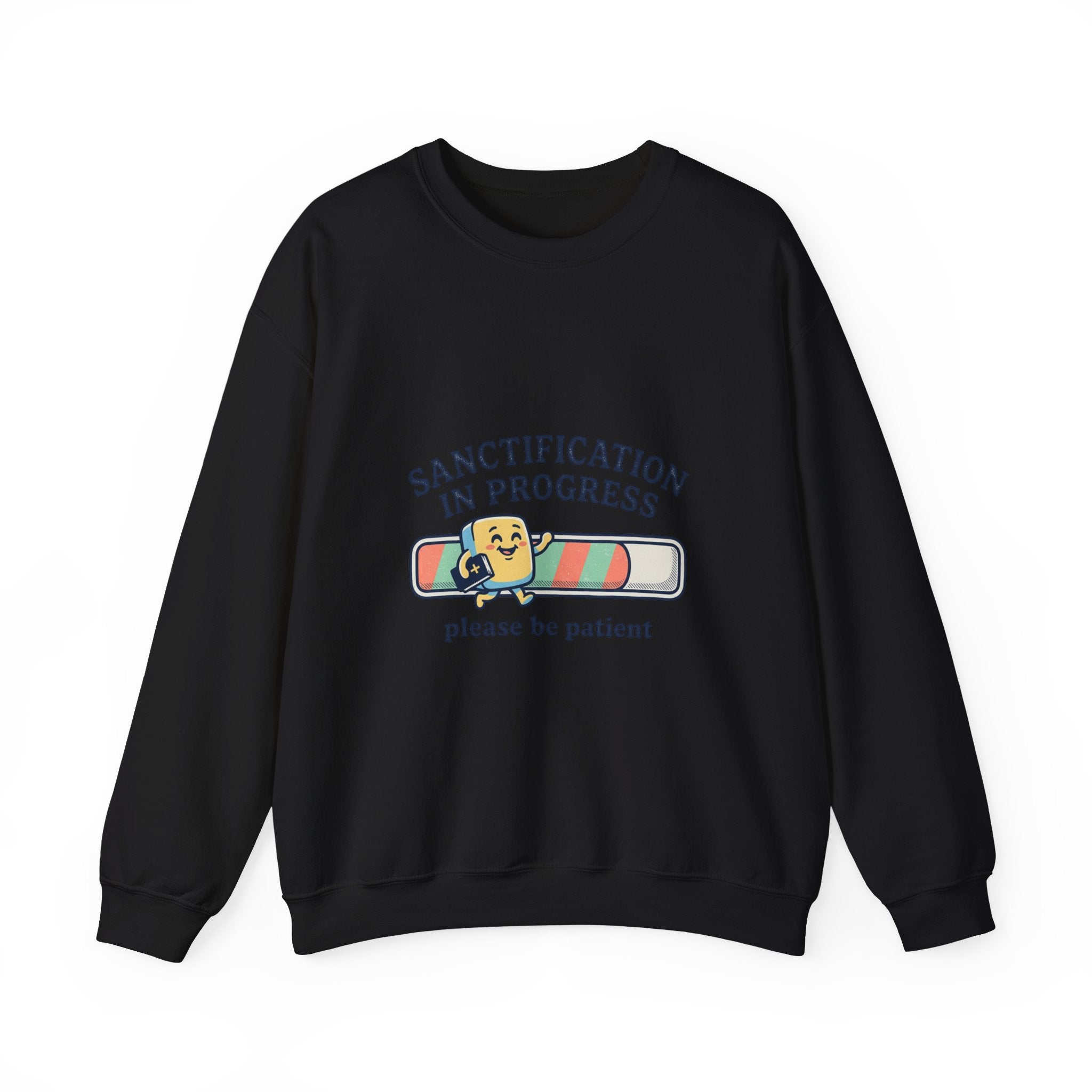 Sanctification In Progress Sweatshirt | Christian memes, church camp retro